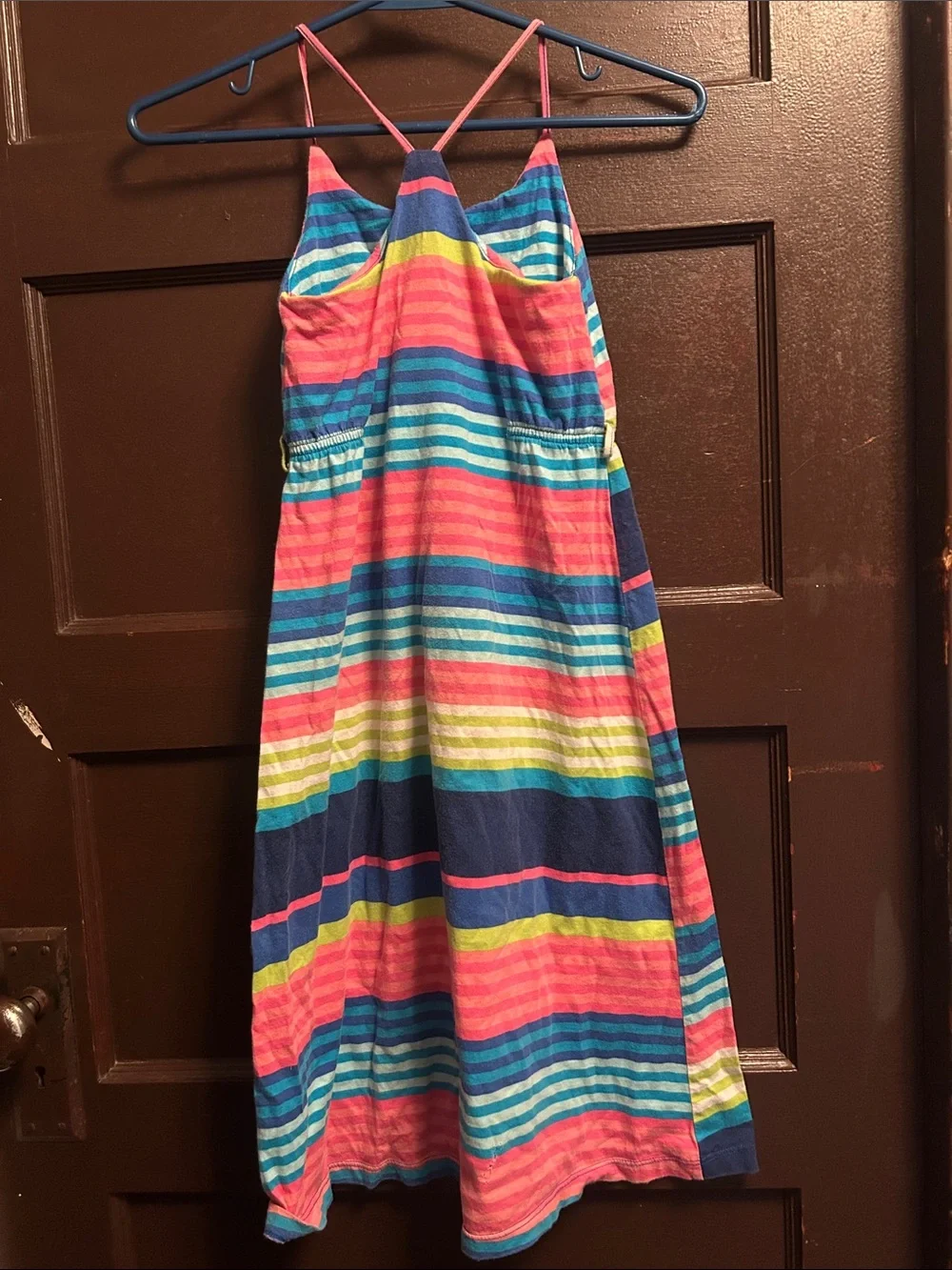 The Children's Place Pink, Blue & Yellow Striped Tank Dress